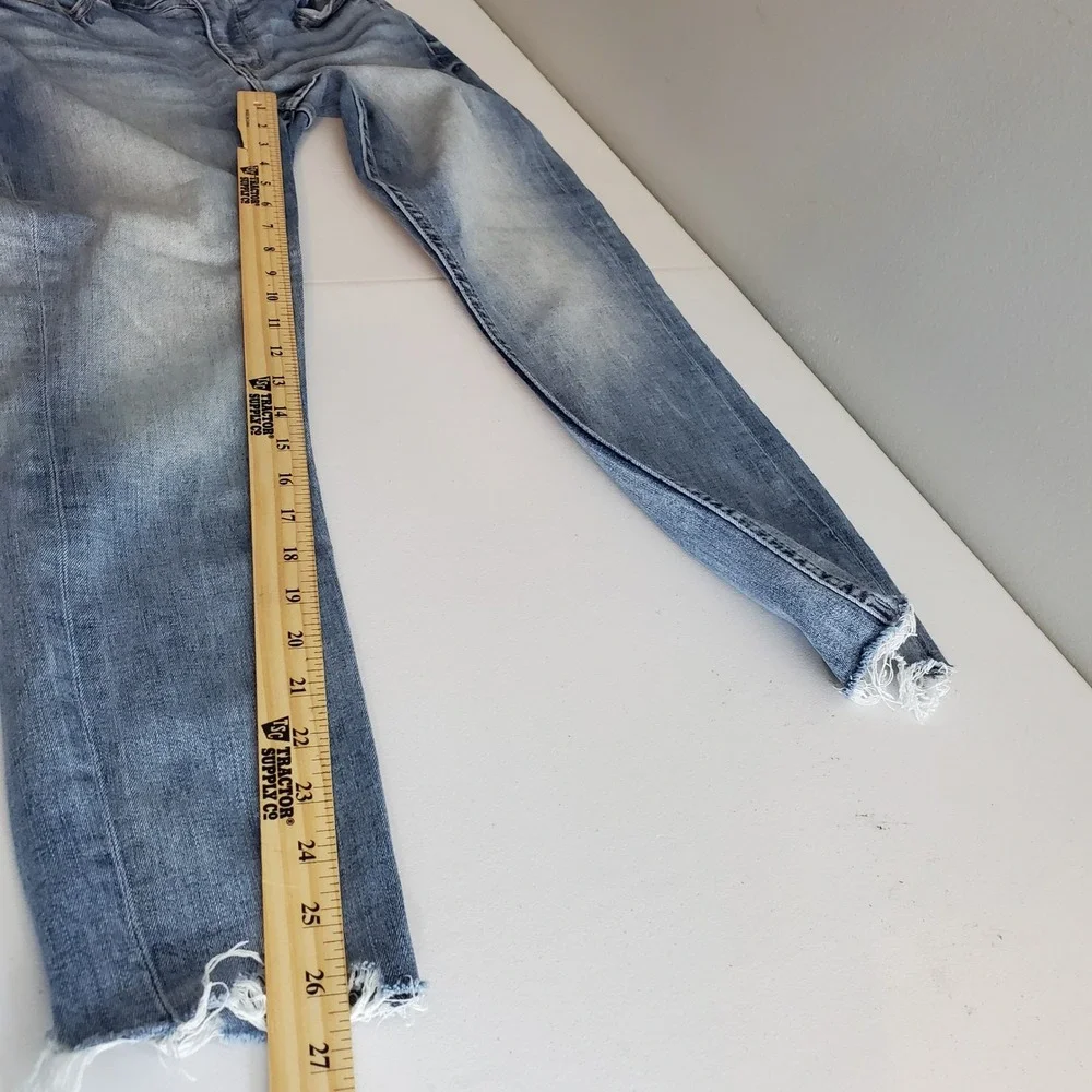 BKE Stella Low Rise Ankle Skinny Jeans Medium Wash Distressed Size 29 Casual